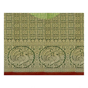 Generic Women's Jacquard Woven Saree With Unstitched Blouse 5.5Mtr (Red)