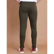 Generic Men's Casual Cotton Striped Full Length Track Pant (olive)