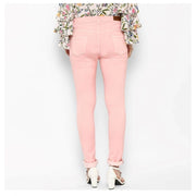 Generic Women's Denim Solid Buttoned Jeans (Pink)