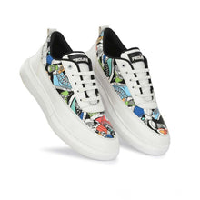 Generic Men's Casual Synthetic Printed Lace-Up Shoes (White)