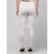 Generic Women's Polyester Solid Ankle Length High-Rise Tights (Light Grey)