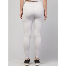 Generic Women's Polyester Solid Ankle Length High-Rise Tights (Light Grey)
