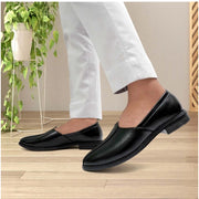 Generic Men's Casual Faux Leather Solid Slip-on Formal Shoes (Black)