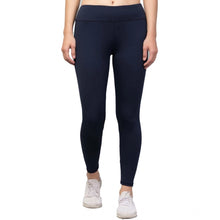 Generic Women's Polyester Solid Ankle Length High-Rise Tights (Navy)