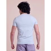 Generic Men's Casual Cotton Solid Half Sleeve Round Neck T-Shirt (Grey)