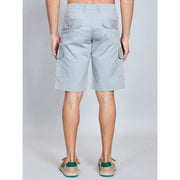 Generic Men's Casual Cotton Solid Knee Length Cargo Shorts (Grey)