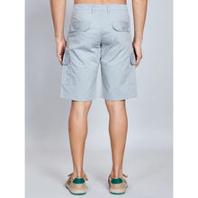 Generic Men's Casual Cotton Solid Knee Length Cargo Shorts (Grey)