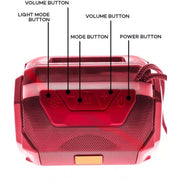 Generic Plastic Rubber Wireless A005 Bluetooth Speaker (Red)