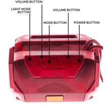 Generic Plastic Rubber Wireless A005 Bluetooth Speaker (Red)