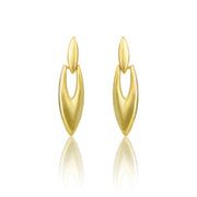 Generic Women's brassNew Gold Tone Polish Mini Office Earrings (Gold Plated)