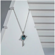 Generic Women's Stainless Steel Key Design Delicate Chain (Silver Plated)