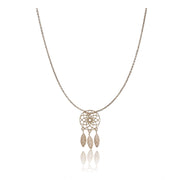 Generic Women's Stainless Steel Dream Catcher Pendent Delicate Chain (Gold Plated)