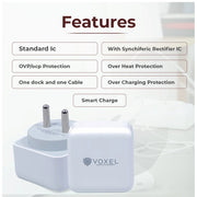 Generic VOXEL 25 Watt ' C ' Port PD Charger AB Plastic (White)