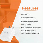 Generic VOXEL 100 Watt ' C ' Port PD Fast Charger AB Plastic (White)