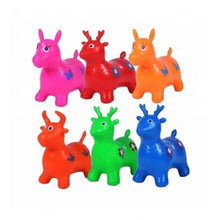Generic ‎‎Plastic Inflatable Jumping And Riding Horse Air Animal Shape Jumping Toys (Multicolor )
