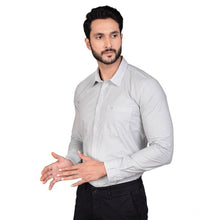 Generic Men's Casual Cotton Full Sleeve Solid Shirt (Grey)