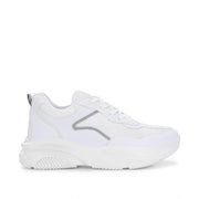Generic Women's Casual Mesh Printed Lace-Ups Shoes (White)