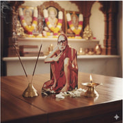 Generic Wooden Kanchi Sri Sankaracharya Maha Periyava Table Top Devotional Player (Multicolor)