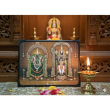 Generic Wooden Tirupati Balaji Padmavati Venkateshwara Swamy Table Top Devotional Player (Multicolor)