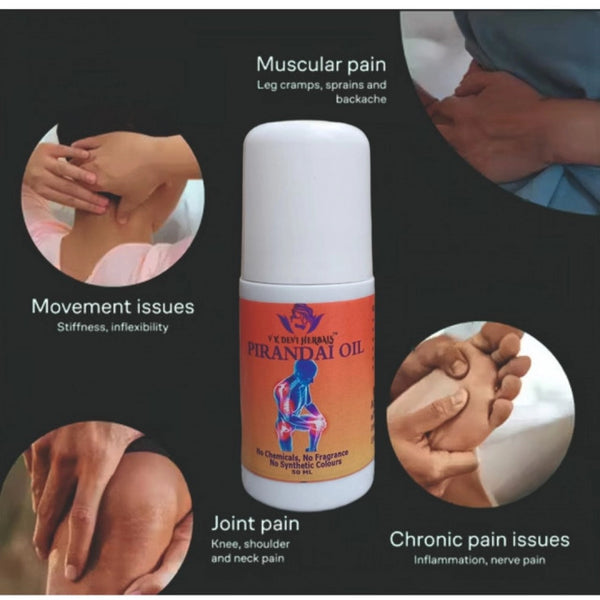Generic Devi Herbal Pirandai Pain Relief 50 ML Oil - Natural, Chemical-Free Oil