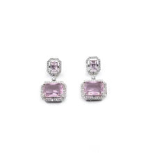 Generic Women's Brass Silver Plated Drop Earrings (Pink)