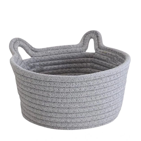 Generic Cotton Pack Of_1 Plain Cat Basket 9x5 Inch (Grey)