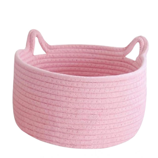 Generic Cotton Pack Of_1 Plain Cat Basket 9x5 Inch (Pink)