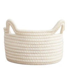 Generic Cotton Pack Of_1 Cat Basket 8x4 Inch Storage Basket For Clothes (White)