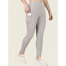 Generic Women's Polyester Solid Ankle length High Waisted Tights (Grey)