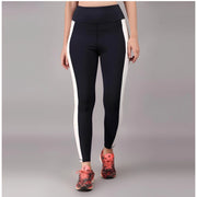 Generic Women's Polyester Solid Ankle length High Waisted Tights (Navy Blue)