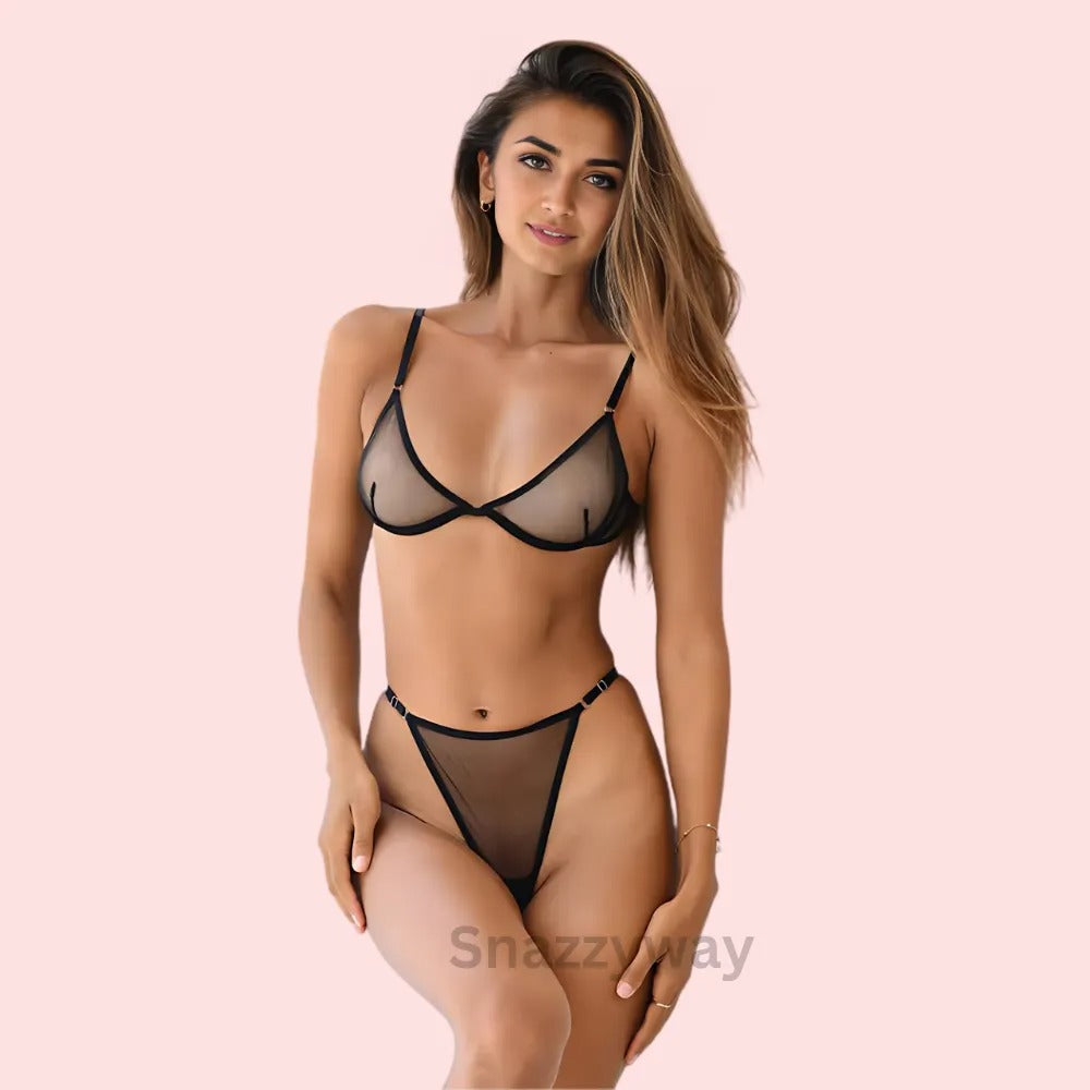 Gorgeous See-Through Bra Panty Set