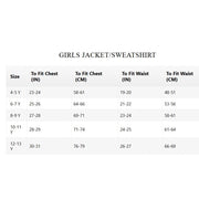 Generic Girl's Fleece Printed Long Sleeves Hoodie Jacket (Magenta)