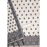 Generic Women's Banarasi Silk Printed Unstitched Salwar Suit Material With Dupatta (Black, 3Mtrs)