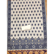 Generic Women's Banarasi Silk Printed Unstitched Salwar Suit Material With Dupatta (Navy Blue, 3Mtrs)