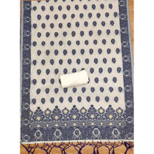Generic Women's Banarasi Silk Printed Unstitched Salwar Suit Material With Dupatta (Navy Blue, 3Mtrs)