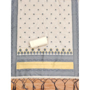 Generic Women's Banarasi Silk Printed Unstitched Salwar Suit Material With Dupatta (Grey, 3Mtrs)