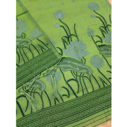 Generic Women's Banarasi Silk Printed Unstitched Salwar Suit Material With Dupatta (Pista, 3Mtrs)