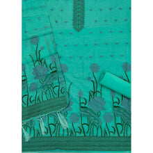 Generic Women's Banarasi Silk Printed Unstitched Salwar Suit Material With Dupatta (sea Green, 3Mtrs)