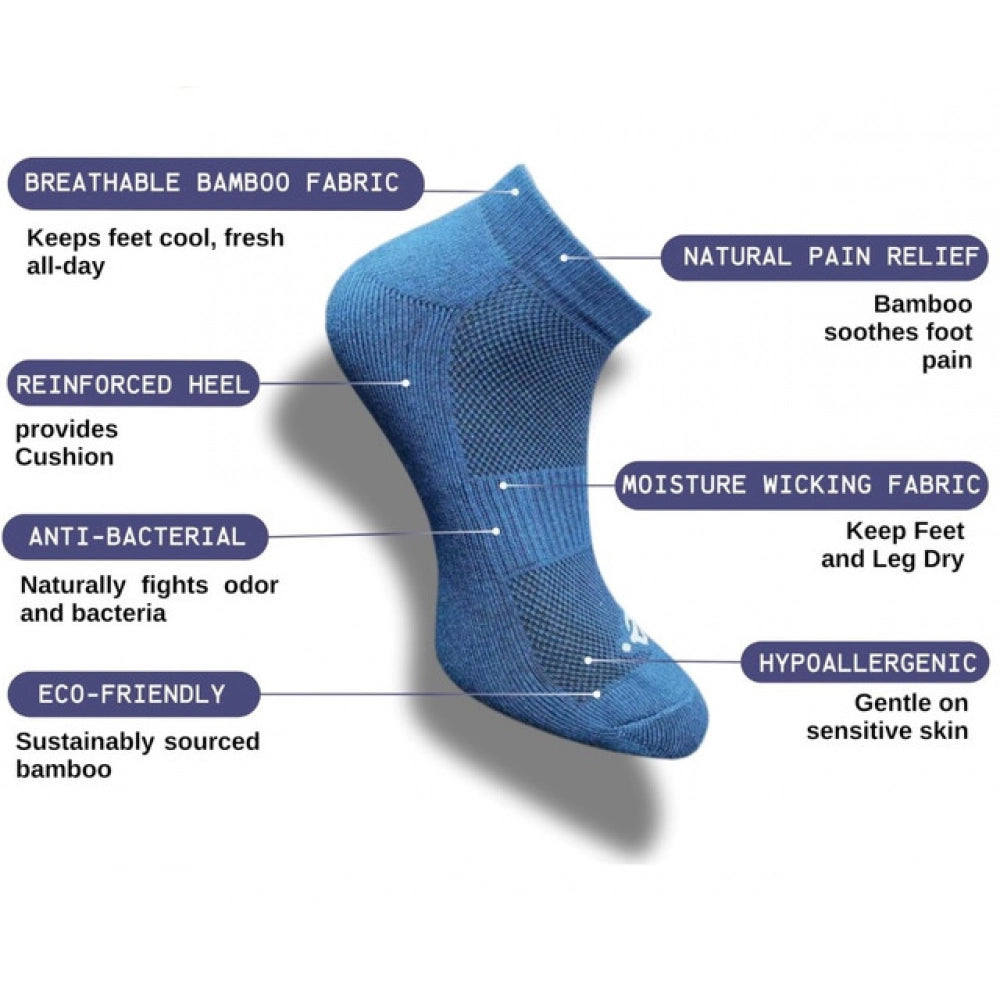 Generic 3_Pair Set Unisex Casual Cotton Printed Low Cut Socks (Multicolor)