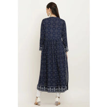 Generic Women's Casual Rayon Full sleeve Kurti (Blue)