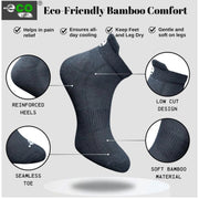 Generic 4_Pair Set Unisex Casual Bamboo Cotton Printed Ankle Length Socks (Multicolor)