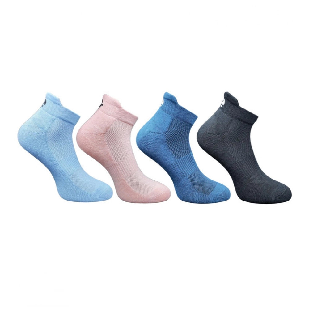 Generic 4_Pair Set Unisex Casual Bamboo Cotton Printed Ankle Length Socks (Multicolor)