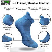 Generic 4_Pair Set Unisex Casual Bamboo Cotton Printed Ankle Length Socks (Multicolor)