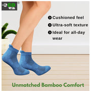 Generic 4_Pair Set Unisex Casual Bamboo Cotton Printed Ankle Length Socks (Multicolor)