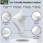 Generic 4_Pair Set Unisex Casual Bamboo Cotton Printed Ankle Length Socks (Multicolor)