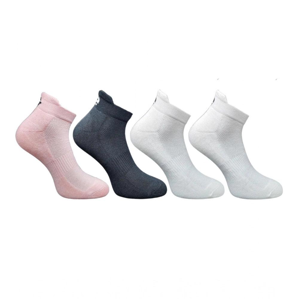 Generic 4_Pair Set Unisex Casual Bamboo Cotton Printed Ankle Length Socks (Multicolor)