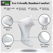 Generic 4_Pair Set Unisex Casual Bamboo Cotton Printed Ankle Length Socks (Multicolor)