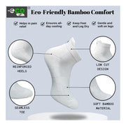 Generic 4_Pair Set Unisex Casual Bamboo Cotton Printed Ankle Length Socks (Multicolor)