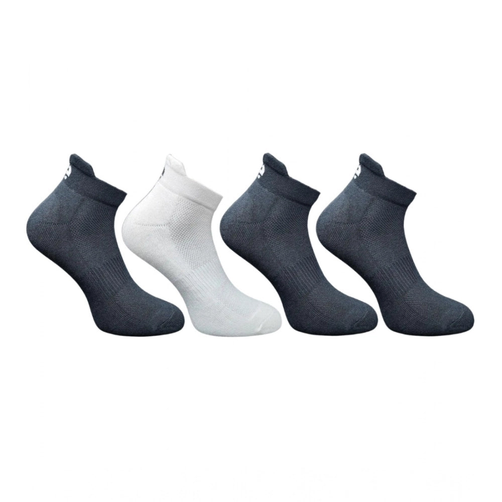 Generic 4_Pair Set Unisex Casual Bamboo Cotton Printed Ankle Length Socks (Multicolor)