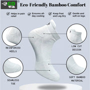 Generic 4_Pair Set Unisex Casual Bamboo Cotton Printed Ankle Length Socks (Multicolor)